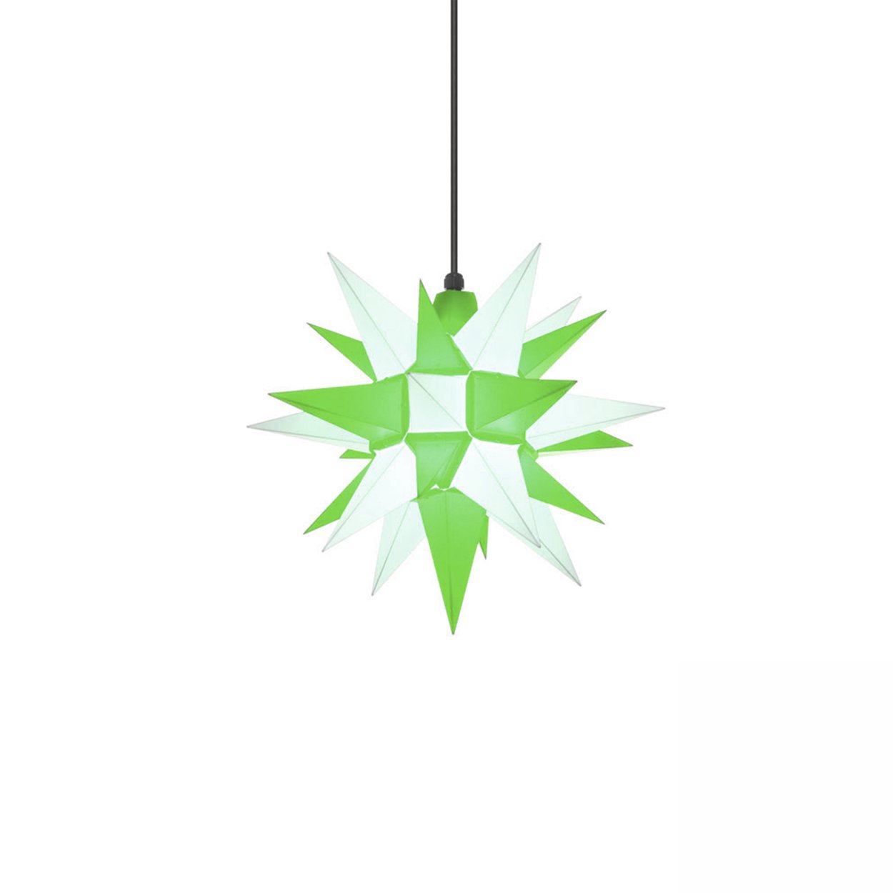 Außenstern 40 cm - weiß/grün - Herrnhuter Stern aus Kunststoff