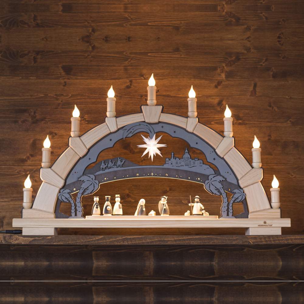 Lichterbogen 65 cm - mit Herrnhuter Miniaturstern - neues Design