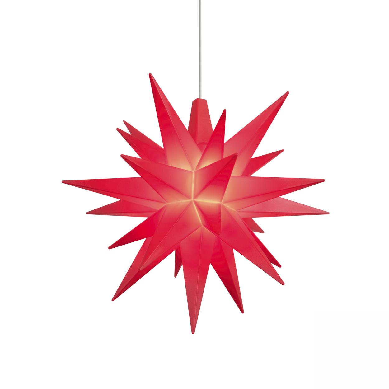 Miniaturstern mit LED 8 cm - rot - Herrnhuter Stern