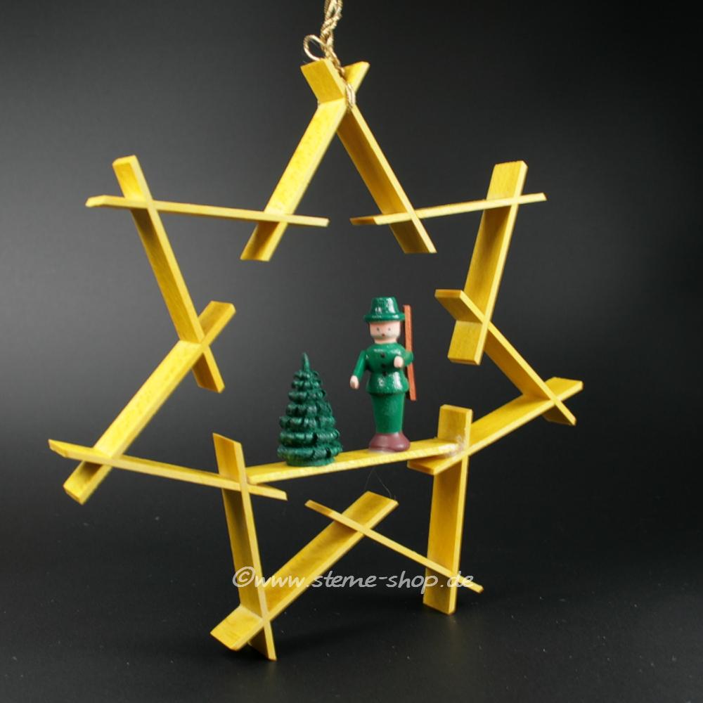 Flachstern gelb 11 cm mit Förster