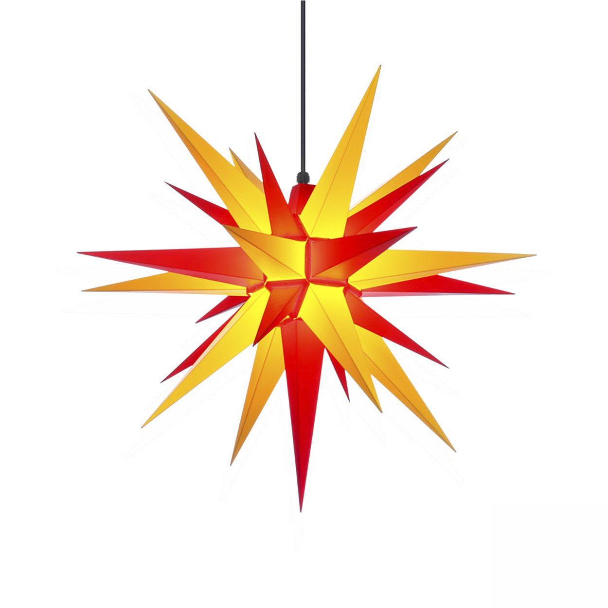 Außenstern 68 cm - gelb/rot - Herrnhuter Stern aus Kunststoff