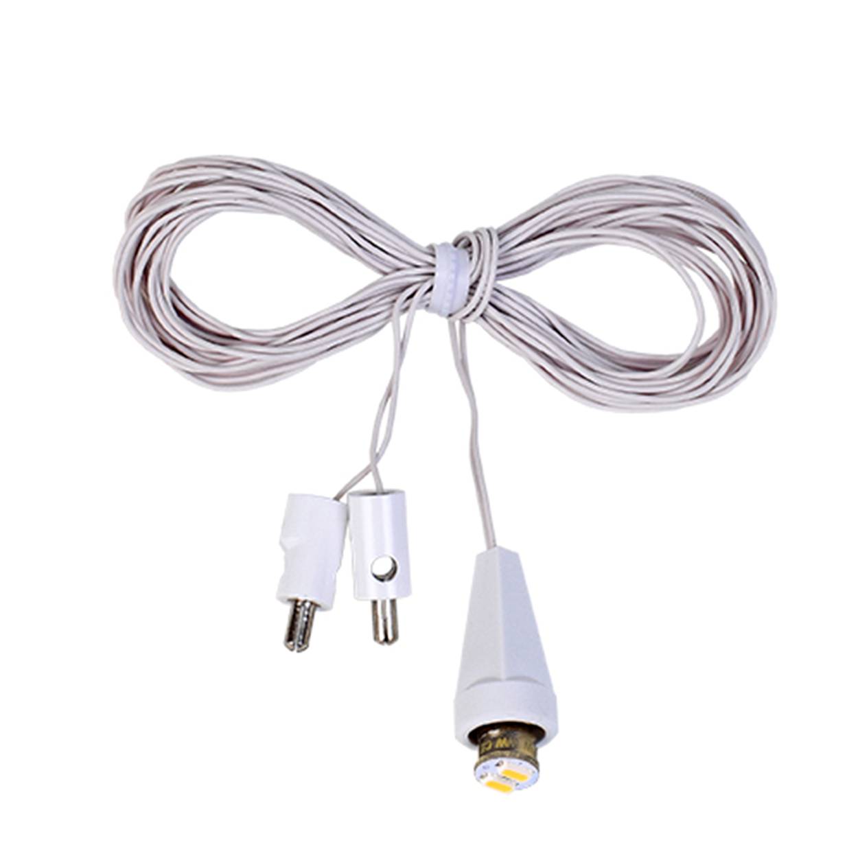 Ersatzkabel Beleuchtung für einzelne Miniatursterne - komplett - weiß