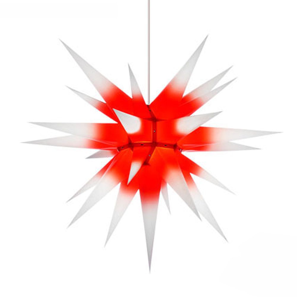 Herrnhuter Stern - Innenstern aus Papier 70 cm - weiß/Kern rot