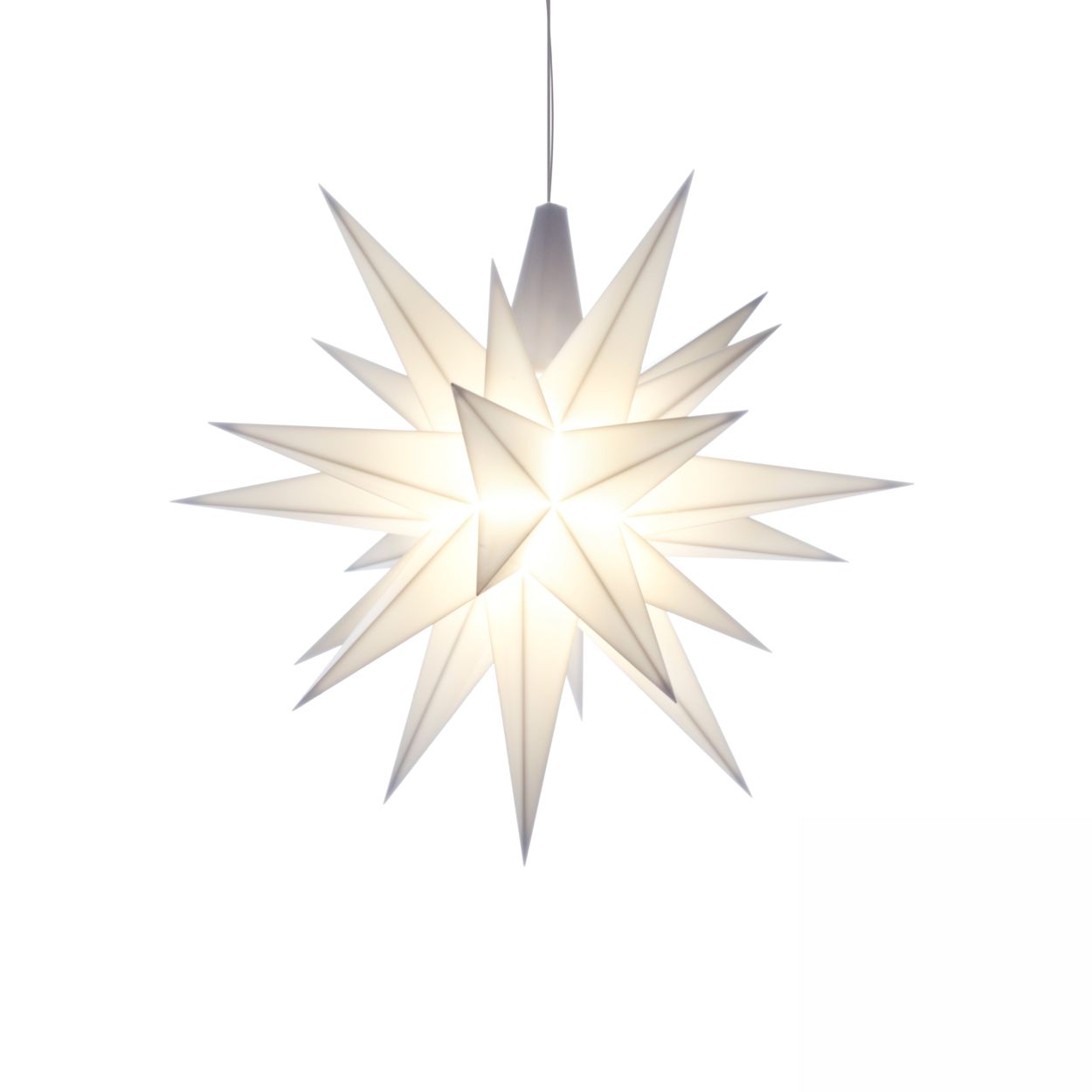 Ministern mit LED - weiß - Herrnhuter Stern 13 cm