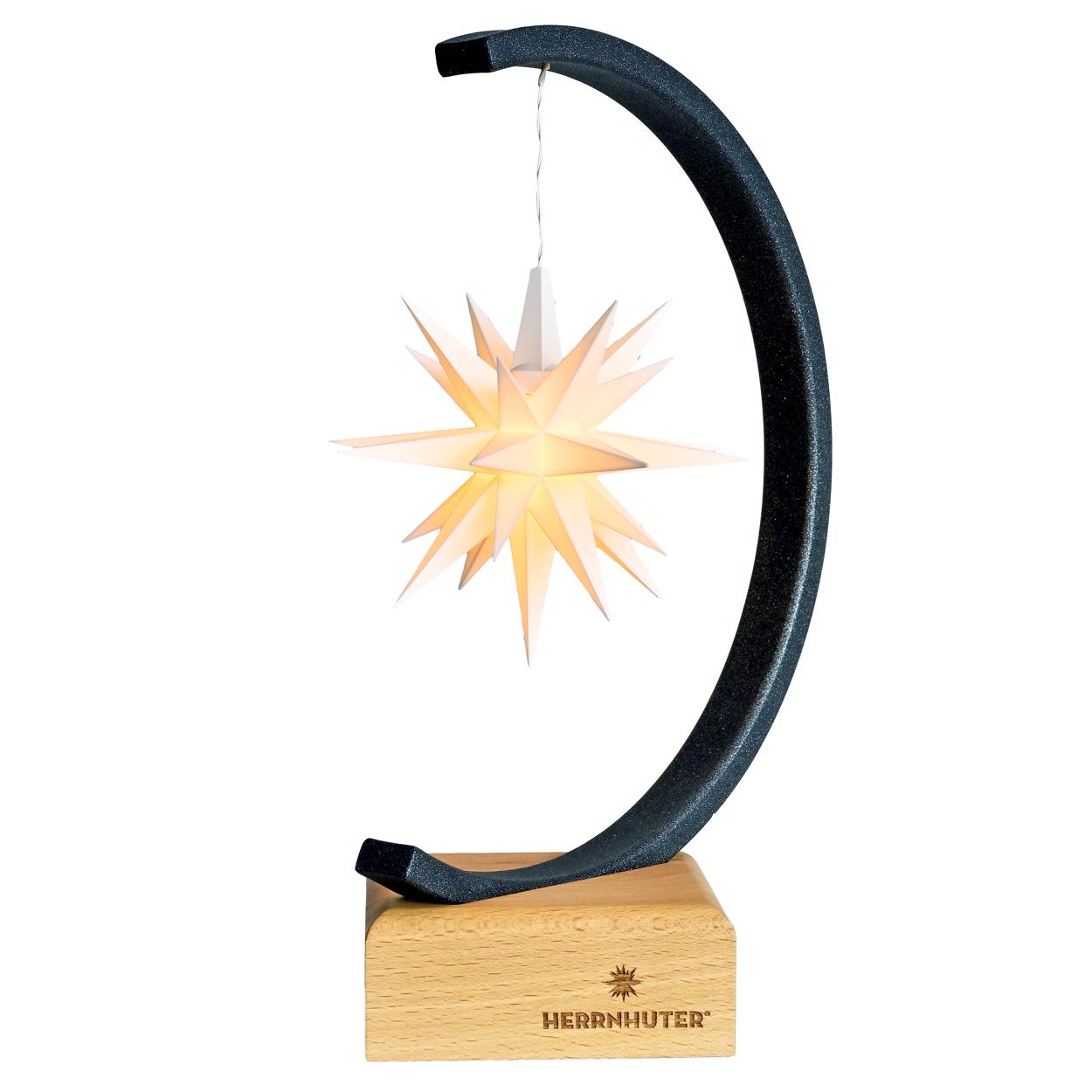 Herrnhuter Metallbogen anthrazit mit weißen Stern