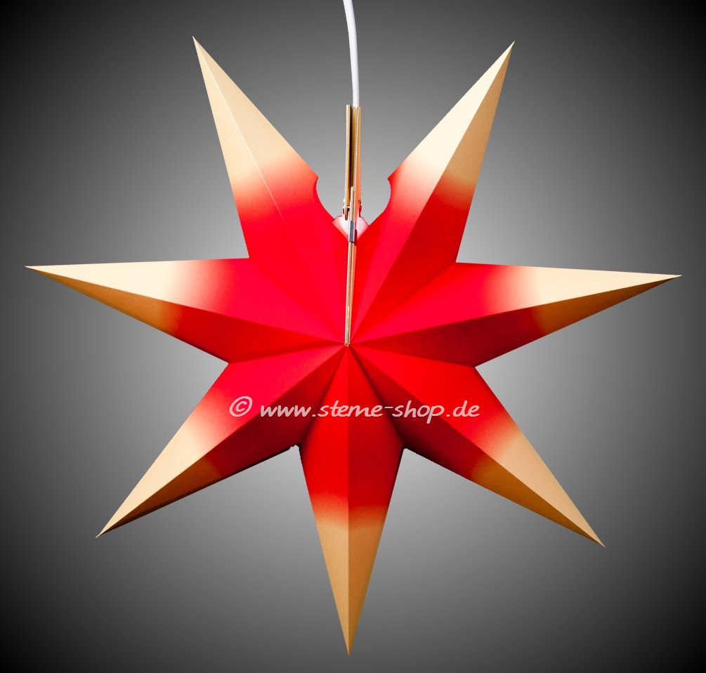 Erzgebirgischer Fensterstern rot-gelb, klein - ohne Beleuchtung