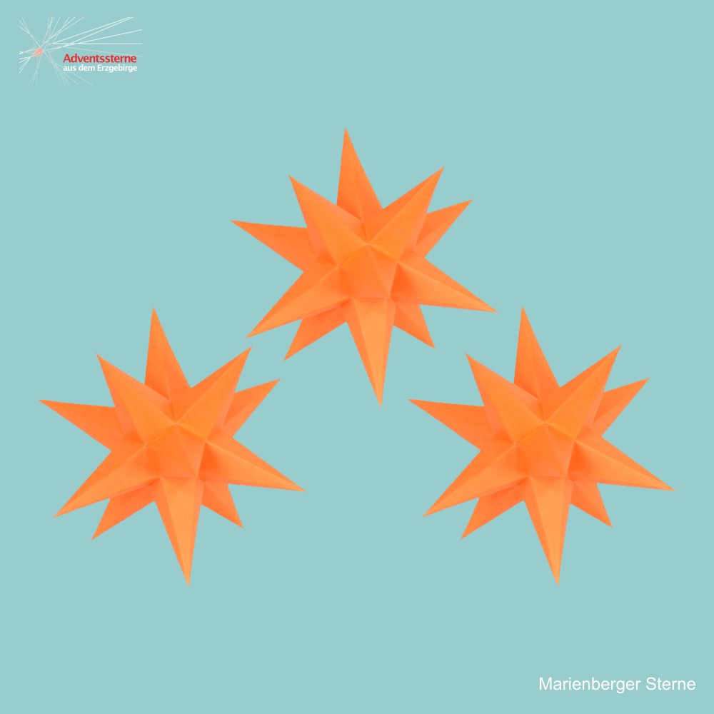 3 Ministerne orange 16cm mit 6 Std. Timer + Batteriebeleuchtung