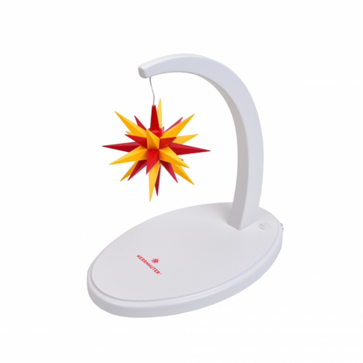 Herrnhuter Sternenbogen weißlack mit gelb/roten Stern