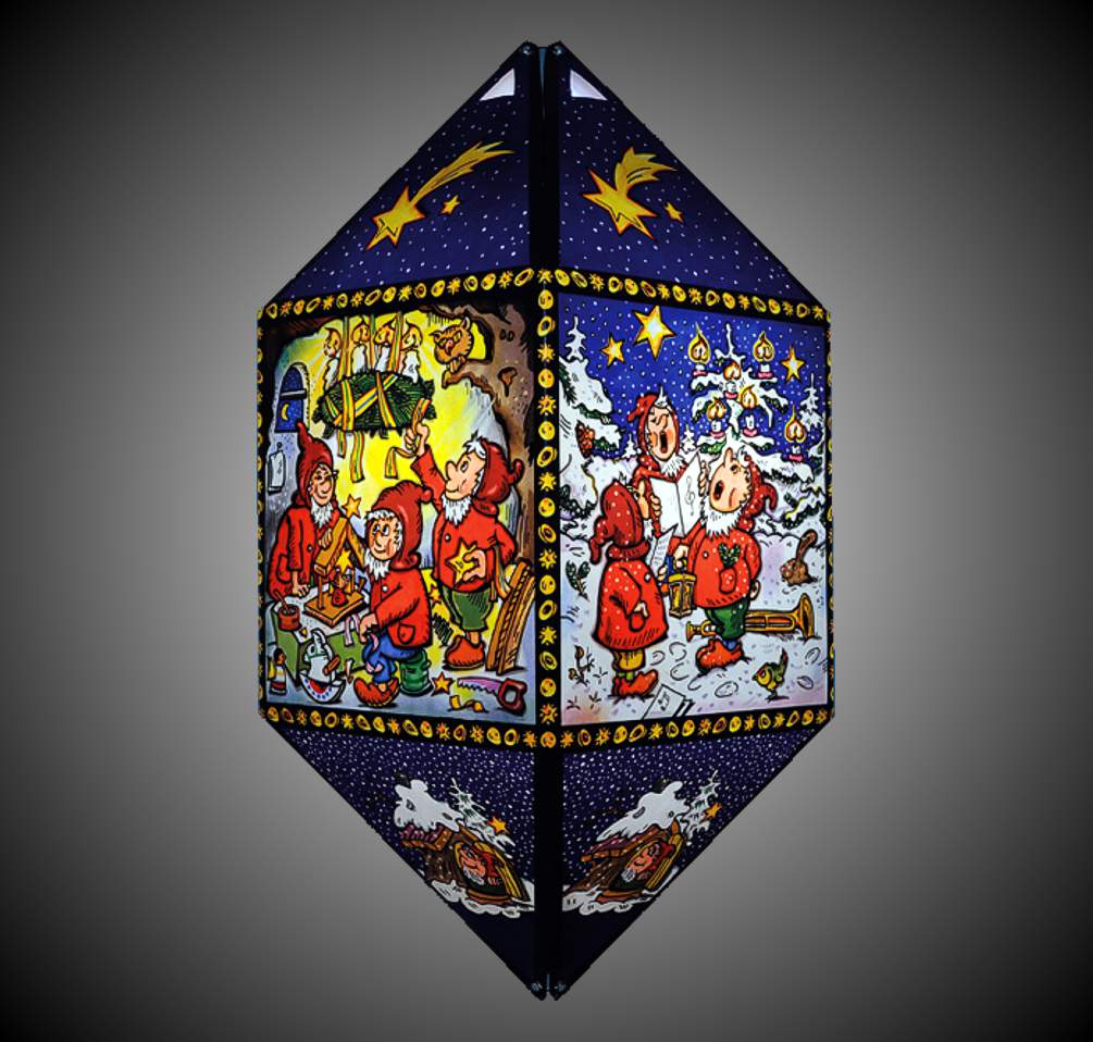 Weihnachtslaterne Wichtel - Höhe: 40 cm