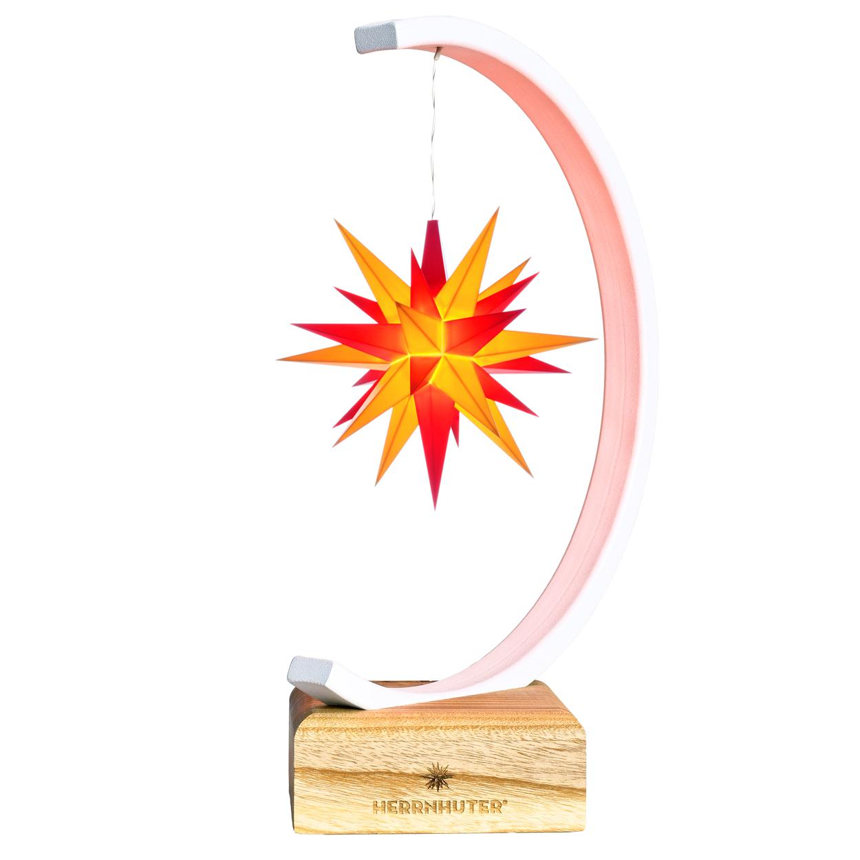 Herrnhuter Metallbogen weiß mit gelb/roten Stern