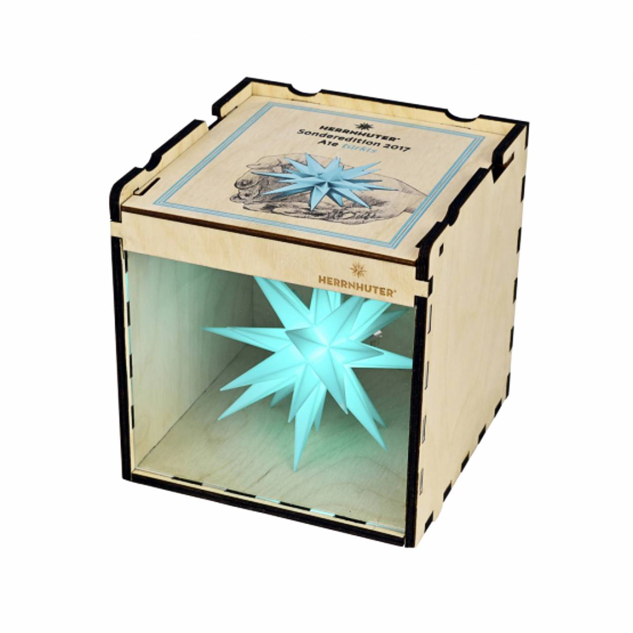 Präsentations und Sammelbox für Sonderedition 2017 / türkis - Herrnhuter Sterne 13 cm