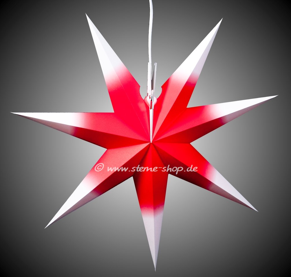 Erzgebirgischer Fensterstern rot-weiß, groß - ohne Beleuchtung