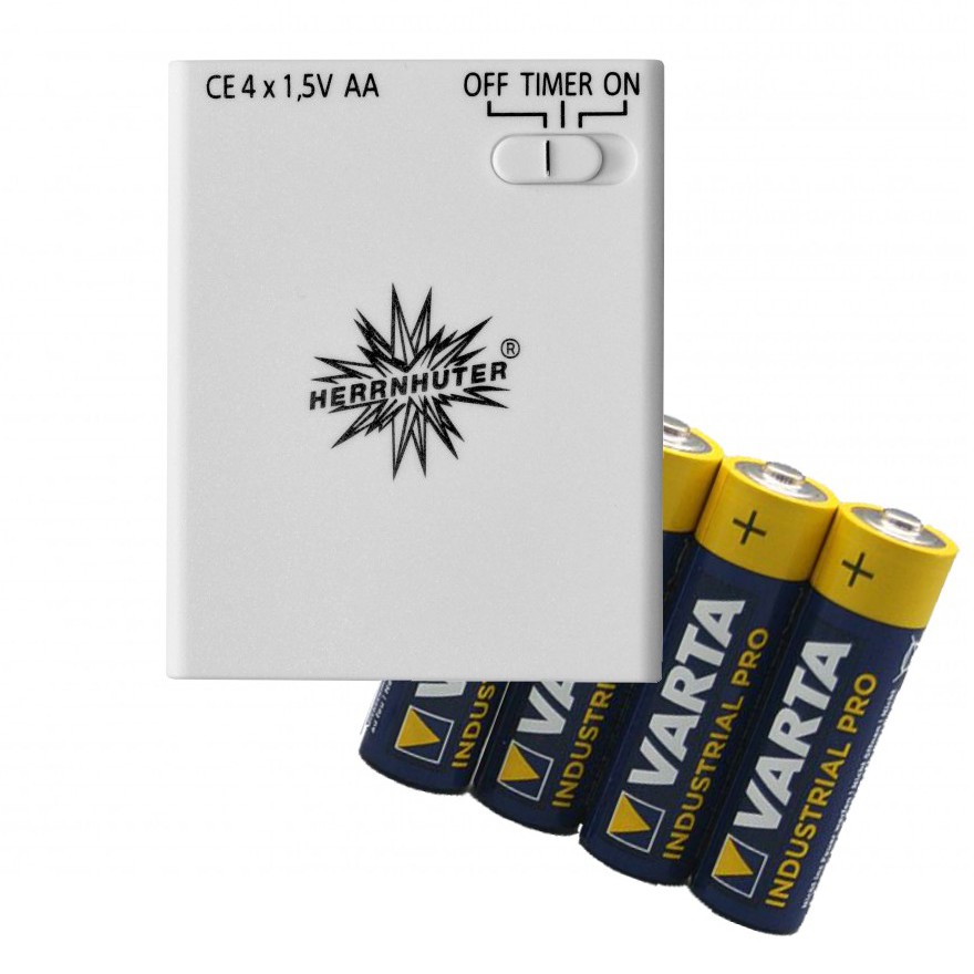 Batterietimer für 1 Herrnhuter LED-Ministern oder 3 Minatursterne - mit Timer