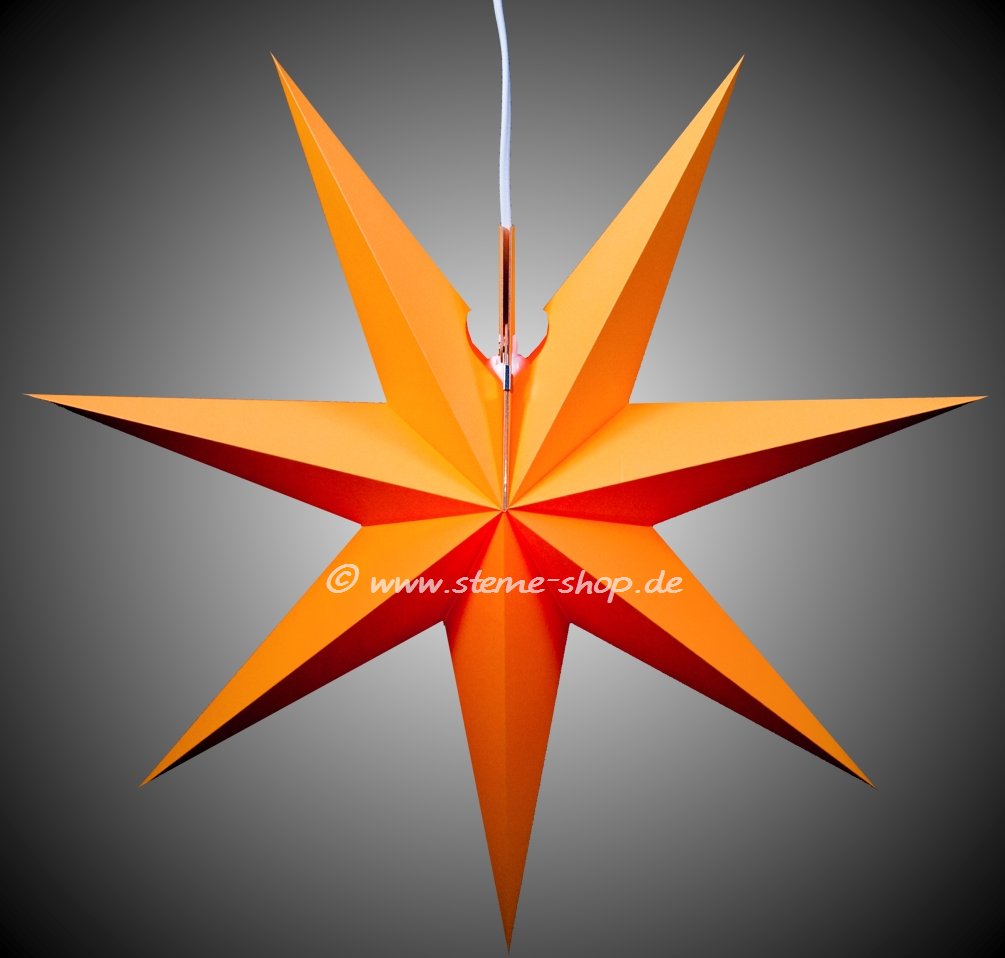 Erzgebirgischer Fensterstern orange, groß - ohne Beleuchtung