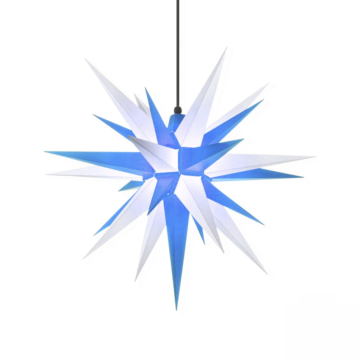 Außenstern 68 cm - weiß/blau - Herrnhuter Stern aus Kunststoff