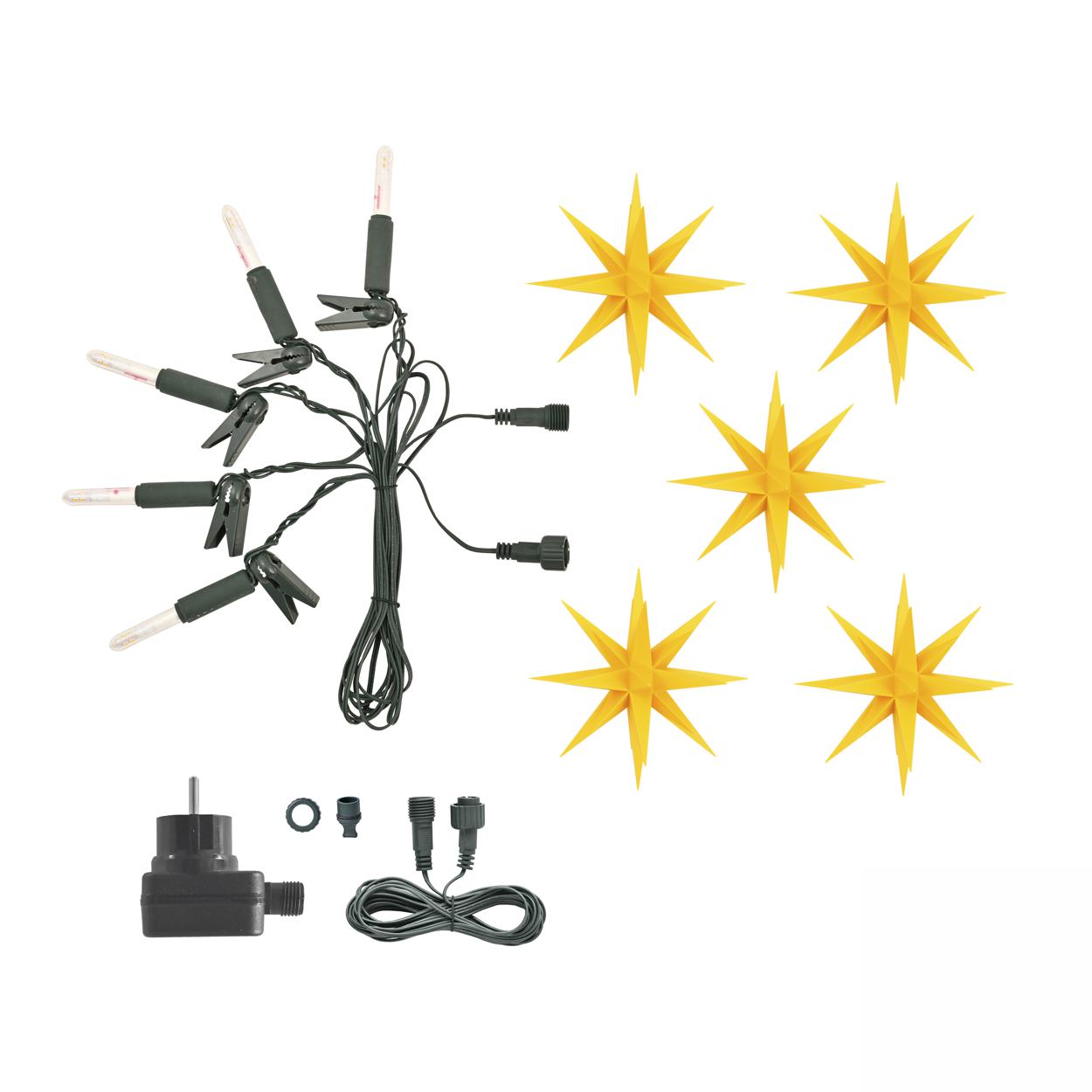 Sternenkette - Kurzkette/Erweiterung 5 Sterne - gelb - 13 cm Herrnhuter Sterne