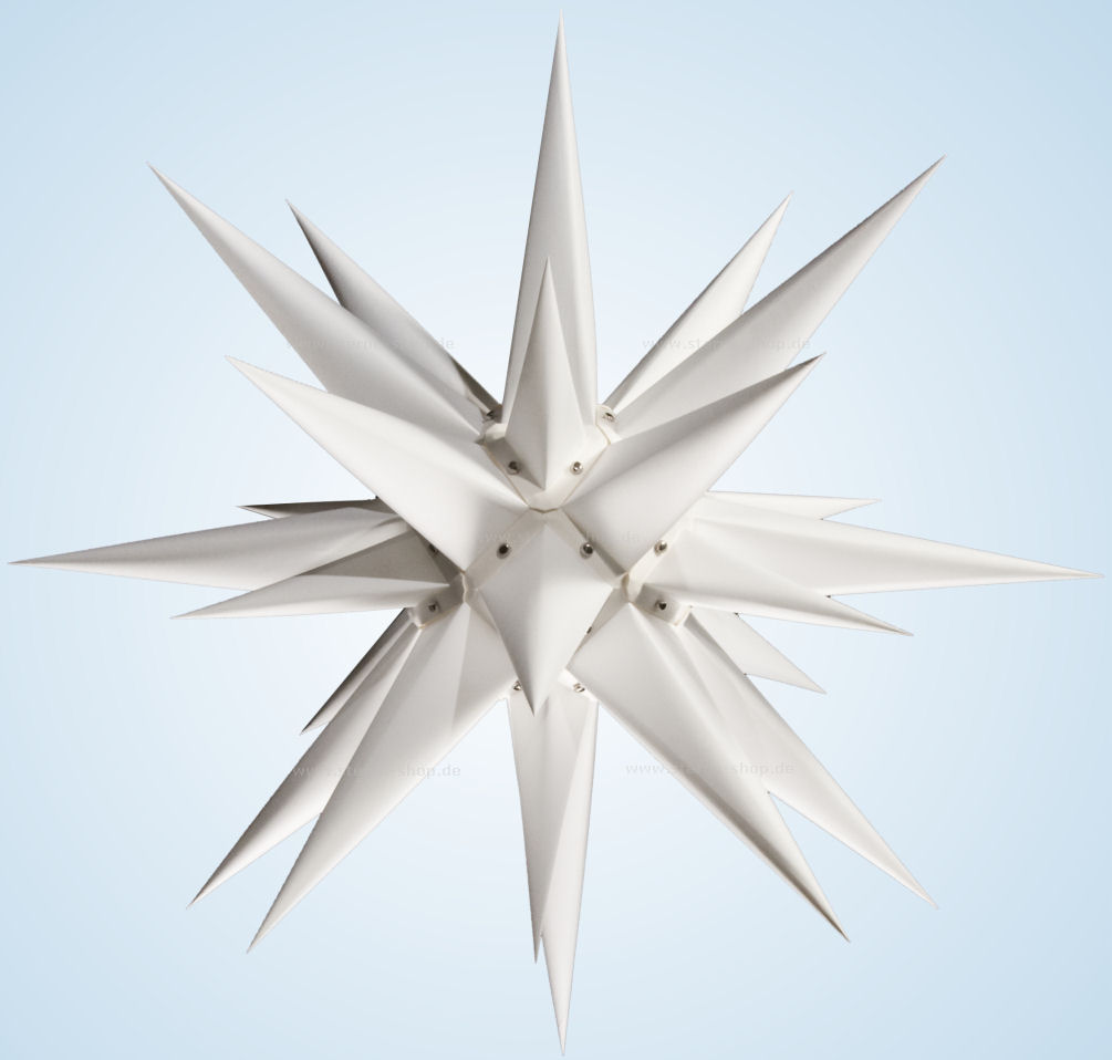 GESCHENKSET - Herrnhuter Innenstern 60 cm - weiß mit LED-Anschlusskabel