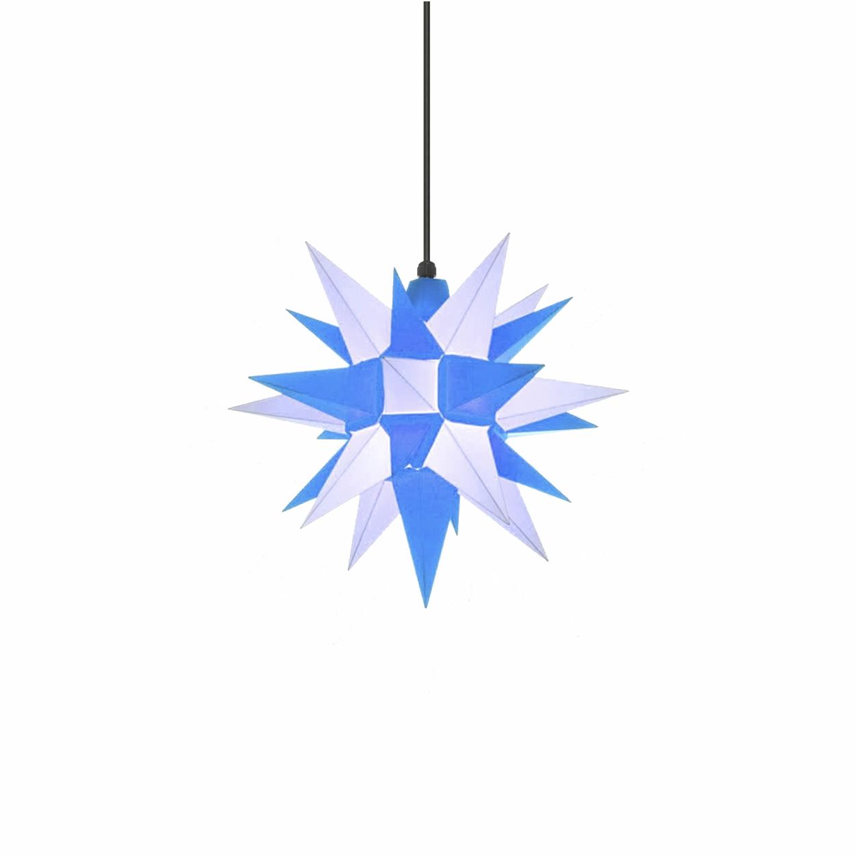 Außenstern 40 cm - weiss/blau - Herrnhuter Stern aus Kunststoff