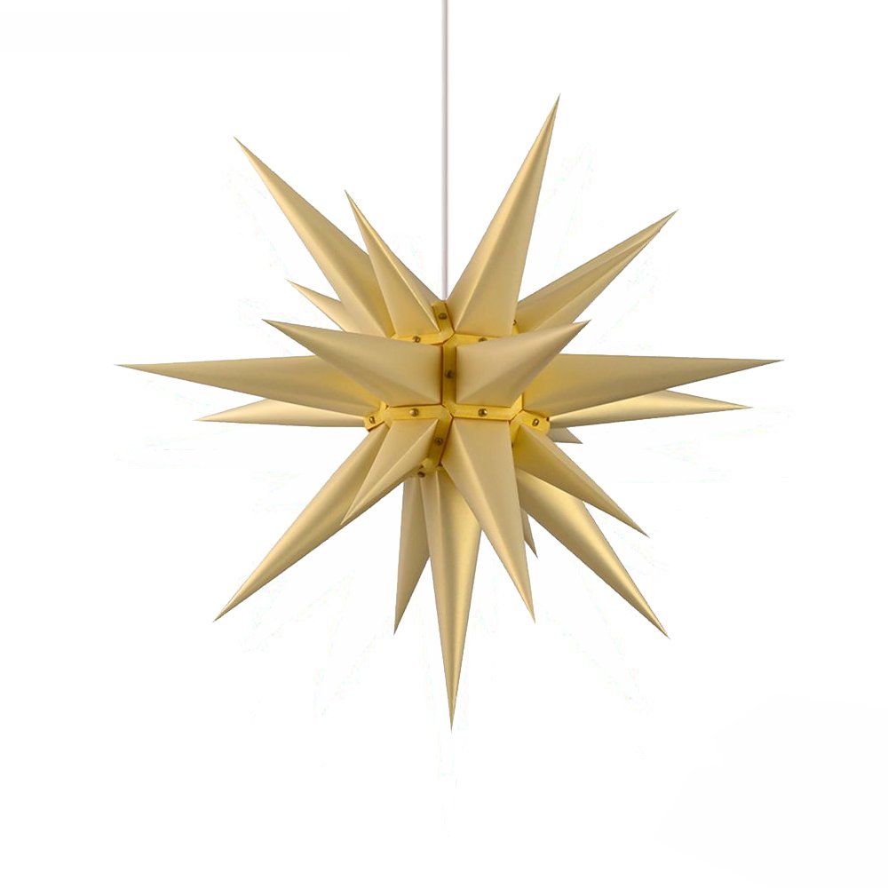 Herrnhuter Papierstern 60 cm - Perlmutt gold inkl. Beleuchtung
