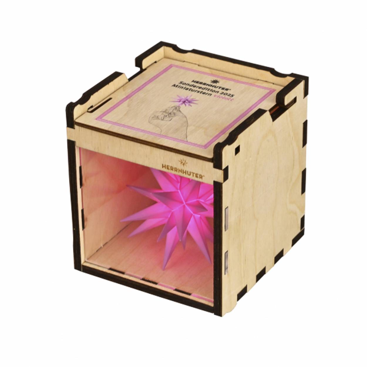 Präsentations und Sammelbox für Sonderedition 2025 / violett - Herrnhuter Sterne 8 cm
