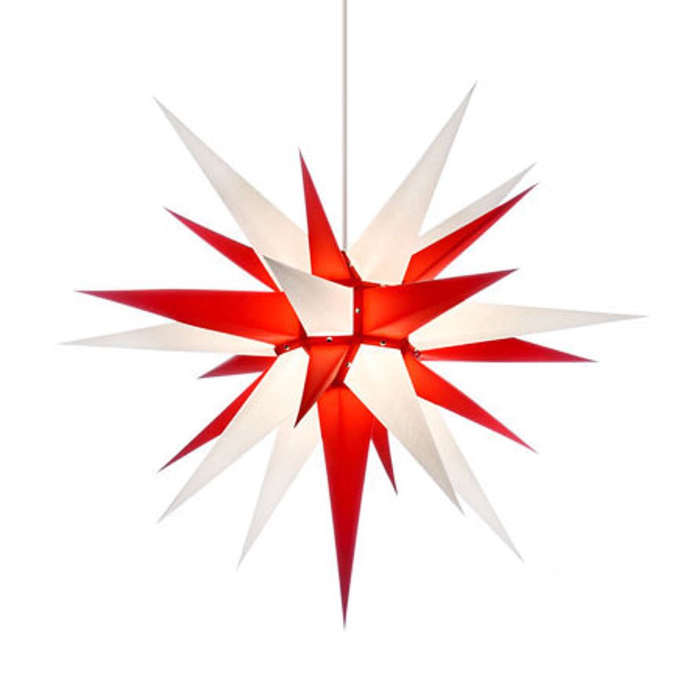 Herrnhuter Stern - Innenstern aus Papier 70 cm - weiß/rot