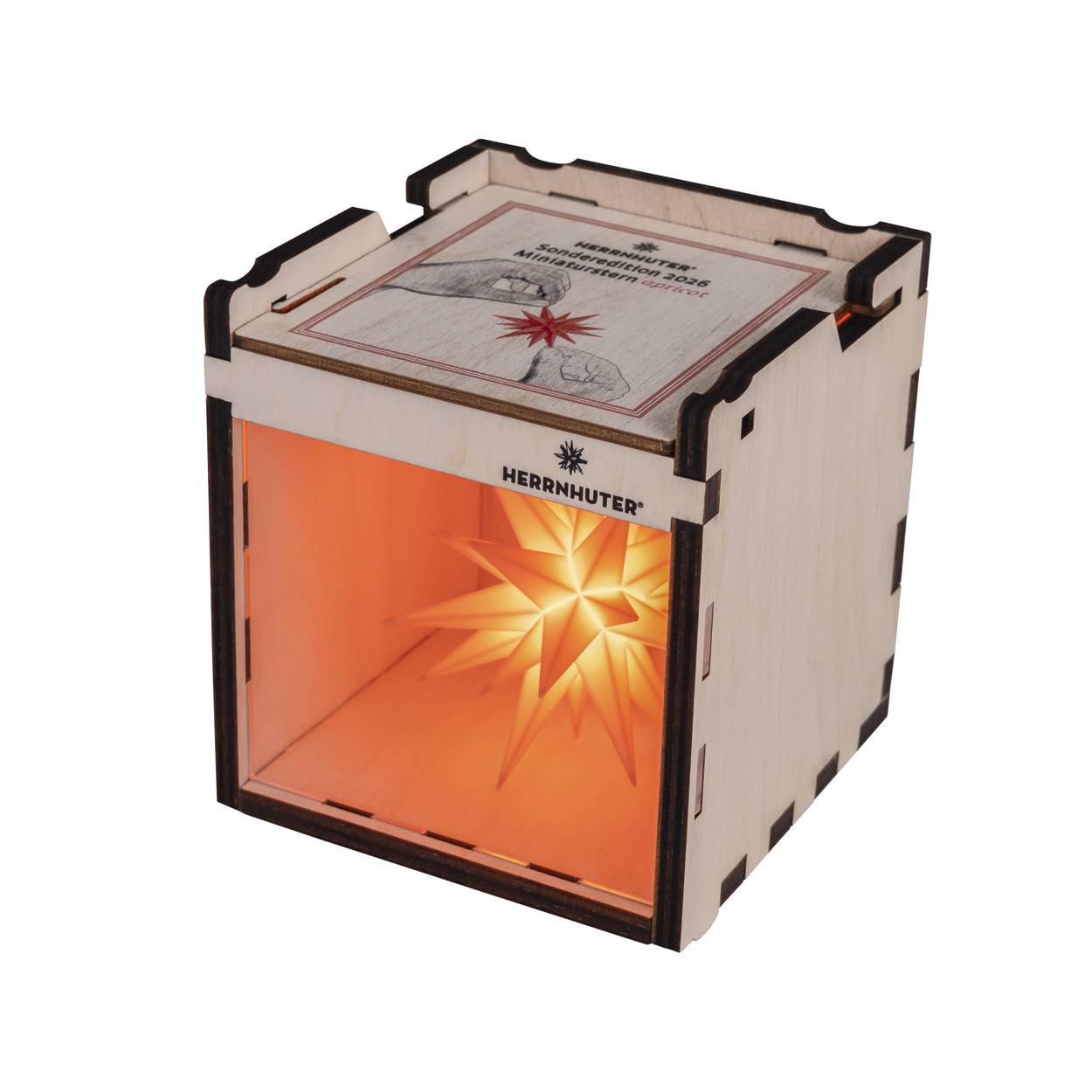 Präsentations und Sammelbox für Sonderedition 2026 / apricot - Herrnhuter Sterne