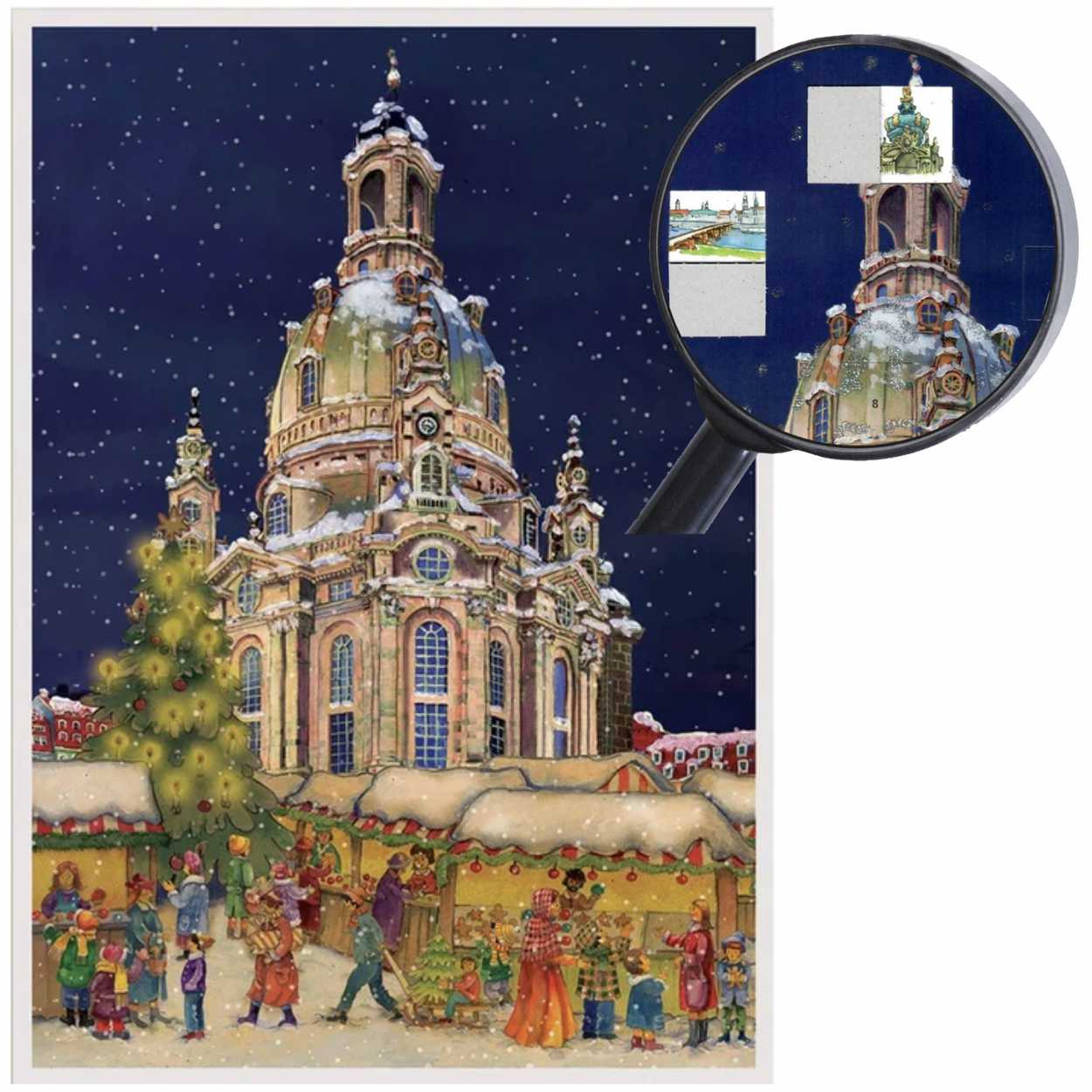Adventskalender - Frauenkirche mit Glitter