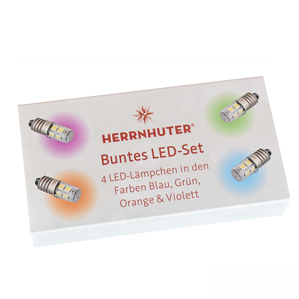 buntes LED-Set E10 Leuchtmittel für Ministerne A1e bzw. A1b - Herrnhuter Stern