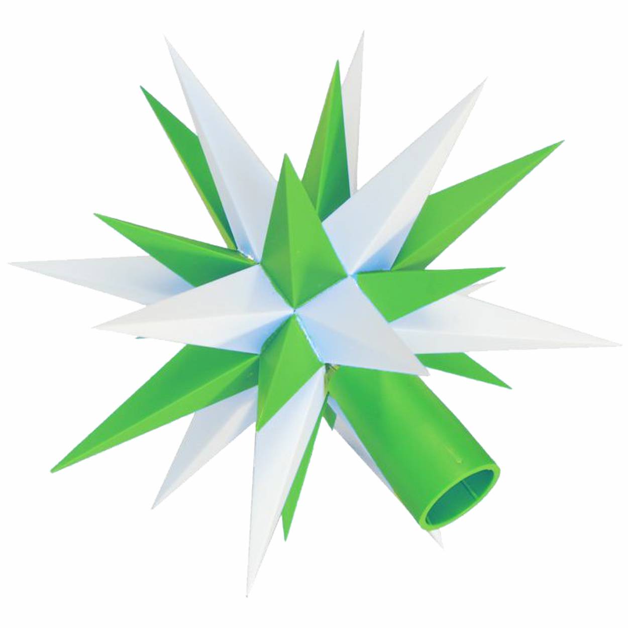 Ersatzstern für Herrnhuter Mini-Sternenkette (13 cm Sterne) - grün/weiß