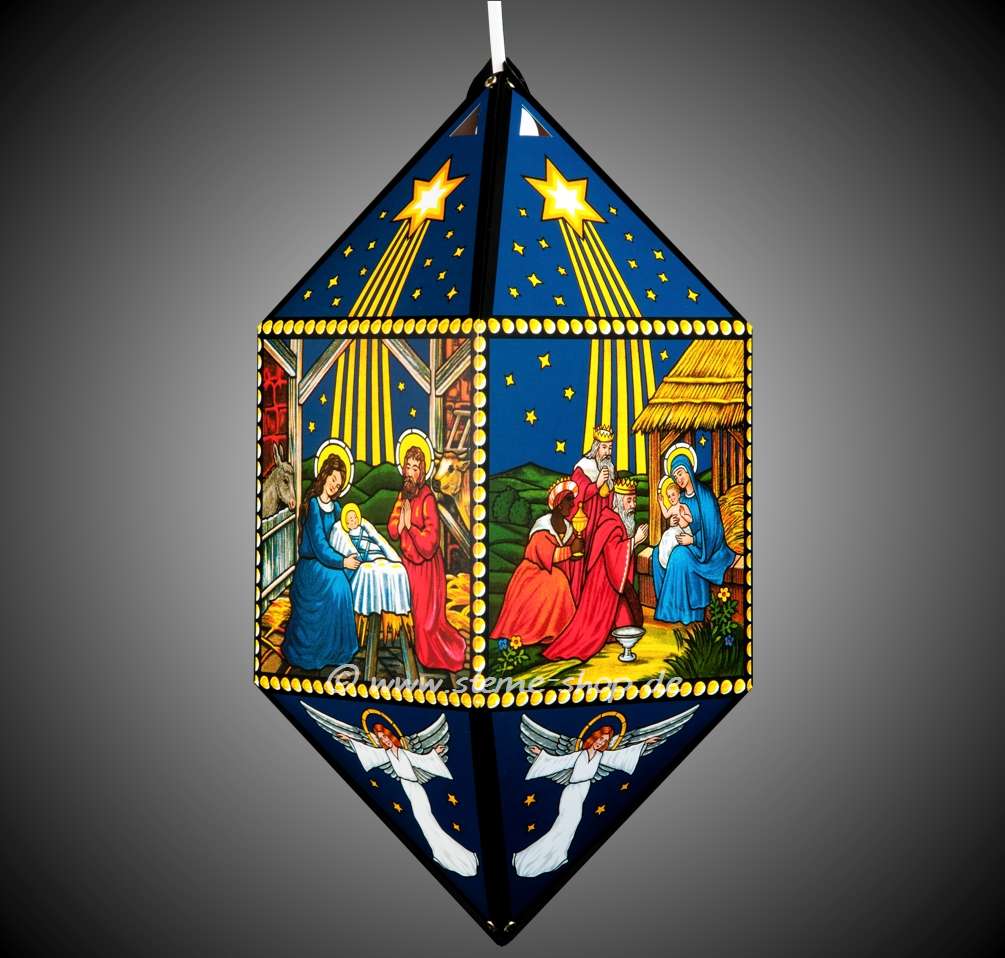 Weihnachtslaterne Christi Geburt - Höhe: 40 cm