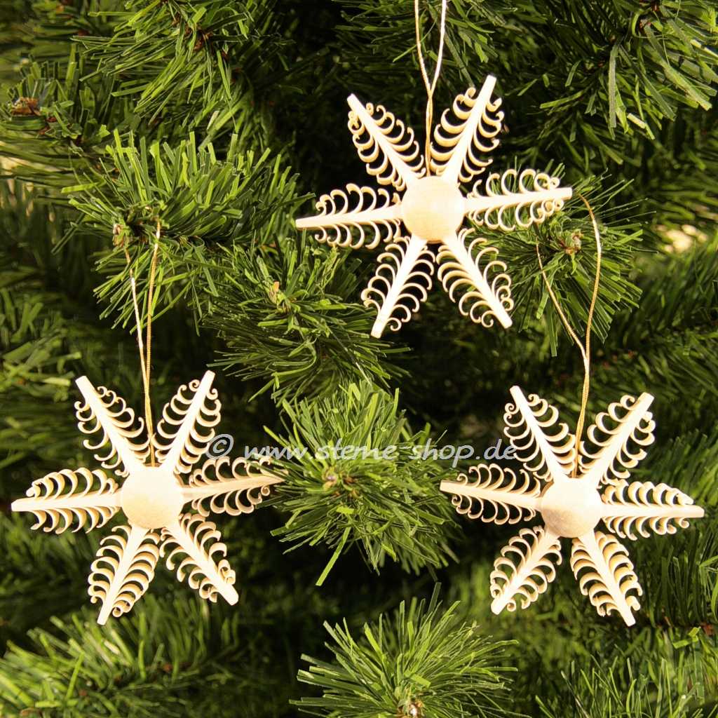 Kleine Spansterne, 3- teilig 6,5 cm natur