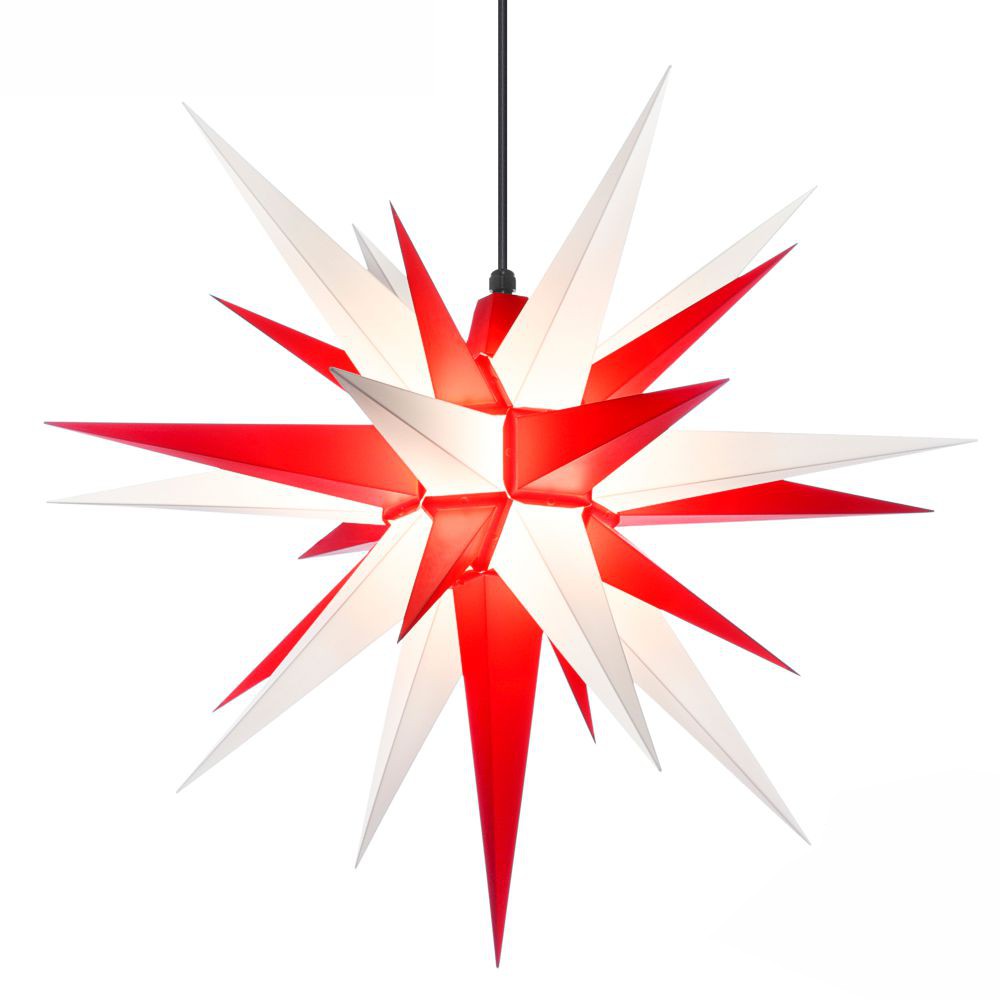Artikel Bild: Außenstern 68 cm - weiß/rot - Herrnhuter Stern aus Kunststoff
