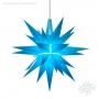 Ministern mit LED - blau - Herrnhuter Stern 13 cm