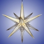 Haßlauer Weihnachtsstern weiß mit gold - für Außen 75 cm