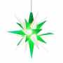 Außenstern 40 cm - weiß/grün - Herrnhuter Stern aus Kunststoff