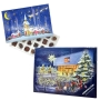 Duo Adventskalender Herrnhuter Sterne 2021 Stern violett/weiß und feinster Pralinen-Kalender 