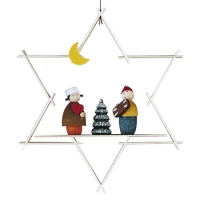 Baumbehang - Stern, 9,5 cm mit 2 Striezelkinder