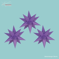 3 Ministerne violett 16cm mit 6 Std. Timer + Batteriebeleuchtung