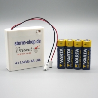 Batteriehalter OHNE Timer für 4 AA-Batterien = 6 Volt